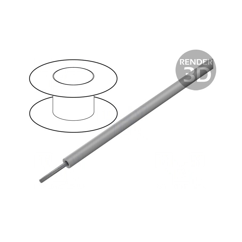 Cablu HookUp Wire litat Cu 24AWG PVC gri închis 600V 30,5m | Electronic-mag.ro | Componente Electronice