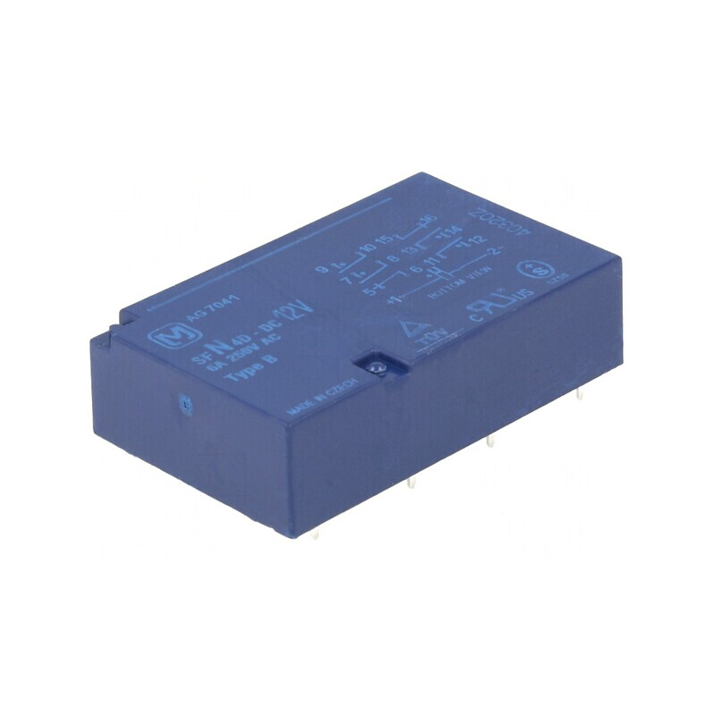 Releu Electromagnetic 12VDC SPST-NO x4 SPST-NC x2 | Electronic-mag.ro | Componente Electronice