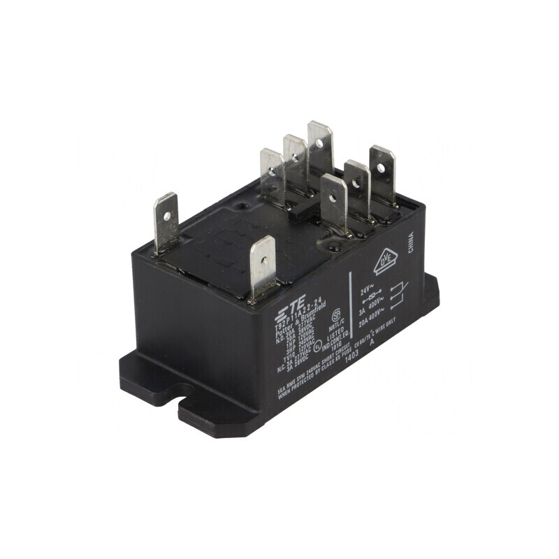 Releu electromagnetic DPDT 24VAC 30A T92 | Electronic-mag.ro | Componente Electronice