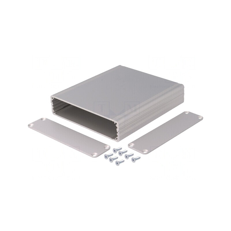 Carcasă aluminiu gri 105x120x26 mm | Electronic-mag.ro | Componente Electronice