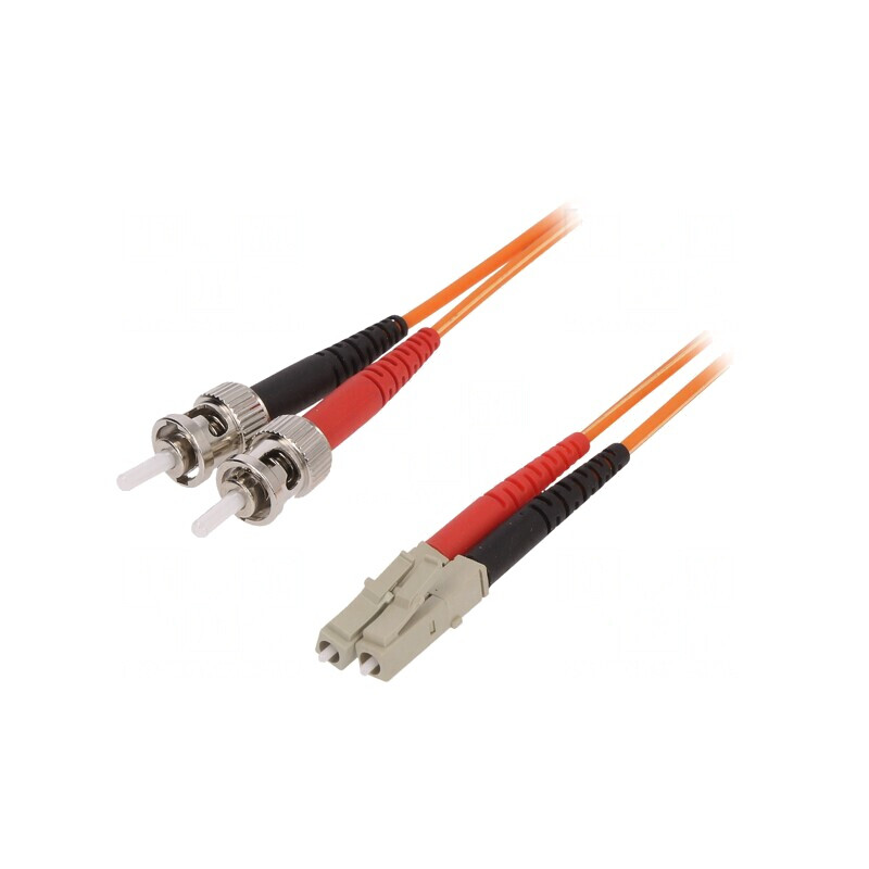Patch Cord Fibră OM1 2m LC/UPC-ST/UPC Portocaliu | Electronic-mag.ro | Componente Electronice