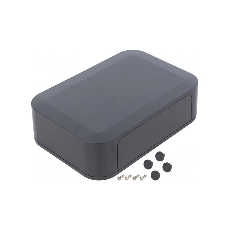 Carcasă ABS Gri Întunecat cu Panou PF 175mm x 120mm x 50mm | Electronic-mag.ro | Componente Electronice