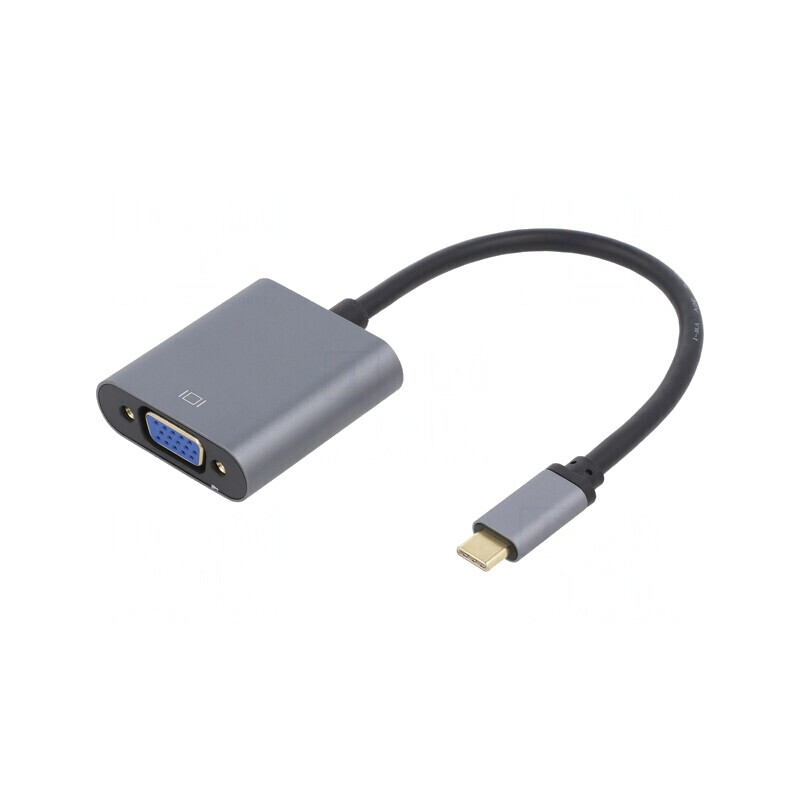 Adaptor USB-C la D-Sub 15pin HD 0,15m | Electronic-mag.ro | Componente Electronice