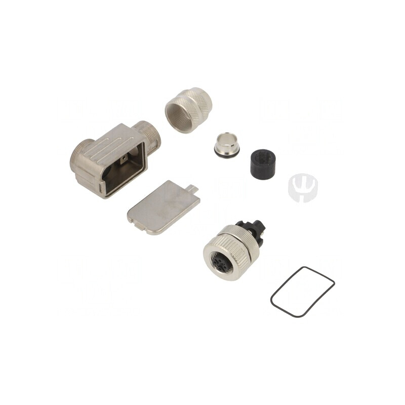 Conector M12 Mufă Mamă 5 Pin Ecranat Aurit IP67 60V | Electronic-mag.ro | Componente Electronice