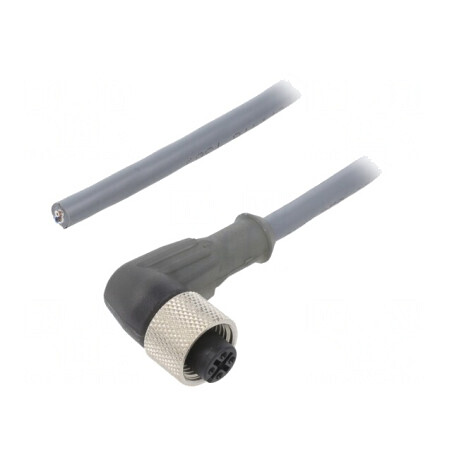 Cablu de conectare M12 unghi 5m 250VAC 2,2A | Electronic-mag.ro | Componente Electronice