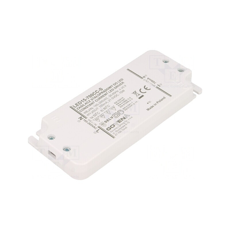Alimentator LED 15W 700mA Slim | Electronic-mag.ro | Componente Electronice