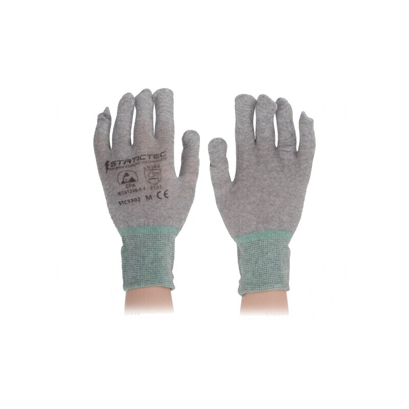 Mănuşi de protecţie ESD gri L set 10 bucăți | Electronic-mag.ro | Componente Electronice