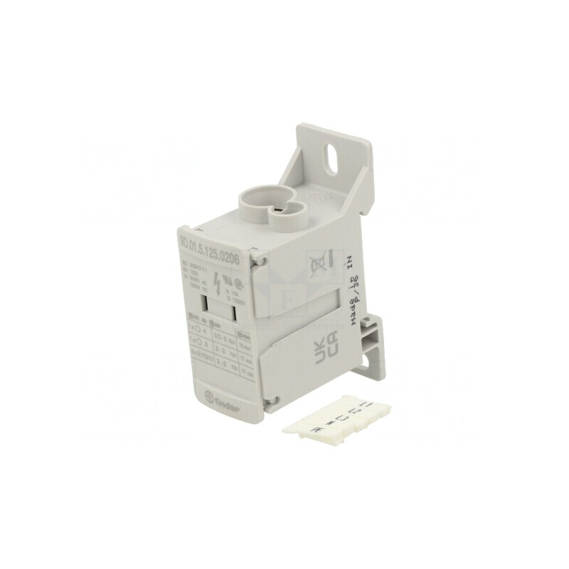 Bloc de Distribuție Piste 1 Borne 8 Gri TS35 | Electronic-mag.ro | Componente Electronice