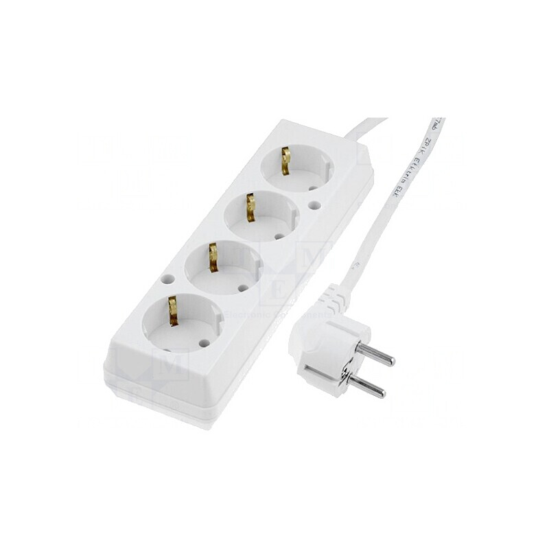 Prelungitor Schuko 4 Prize Alb 16A | Electronic-mag.ro | Componente Electronice