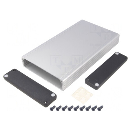 Carcasă aluminiu gri 125x220x30mm | Electronic-mag.ro | Componente Electronice