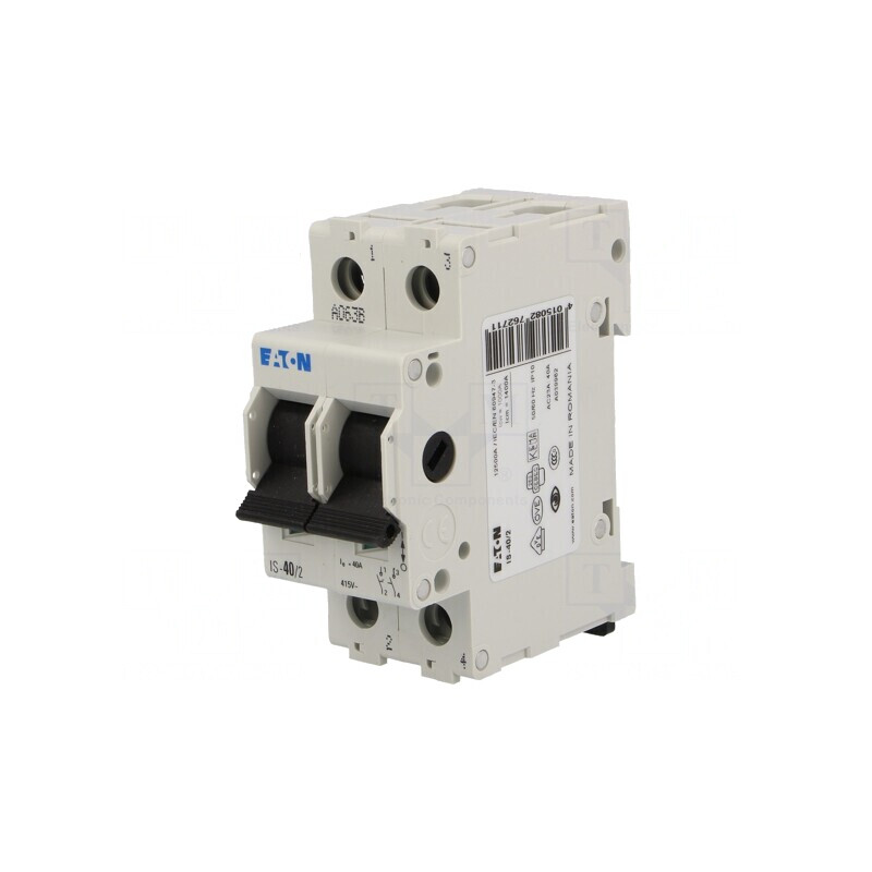Separator-Întrerupător 2 Poli 40A 240VAC pentru Șină DIN | Electronic-mag.ro | Componente Electronice