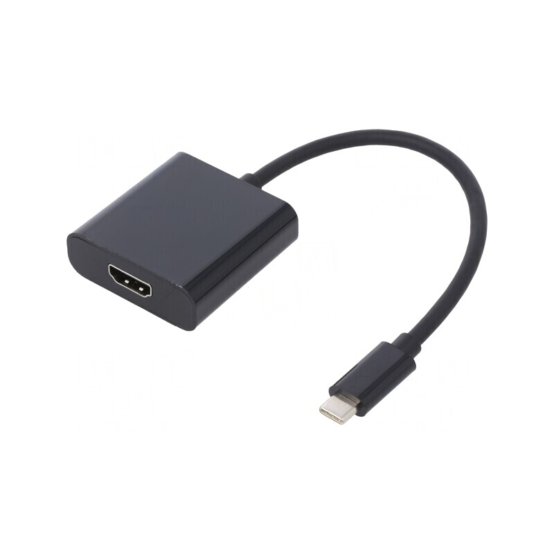 Adaptor USB-C la HDMI Negru 0.23m | Electronic-mag.ro | Componente Electronice