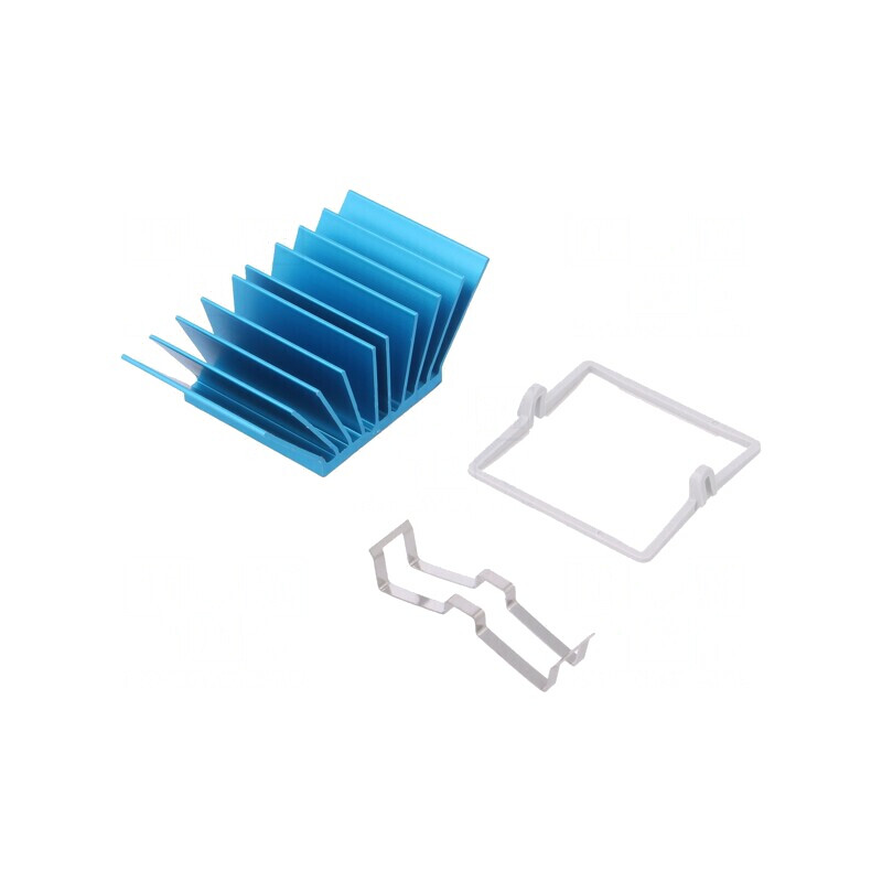 Radiator Extrudat cu Aripioare BGA Albastru 29x29mm | Electronic-mag.ro | Componente Electronice