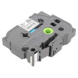 Bandă Albă 18mm x 8m cu Text Negru TZE-S241 | Electronic-mag.ro | Componente Electronice