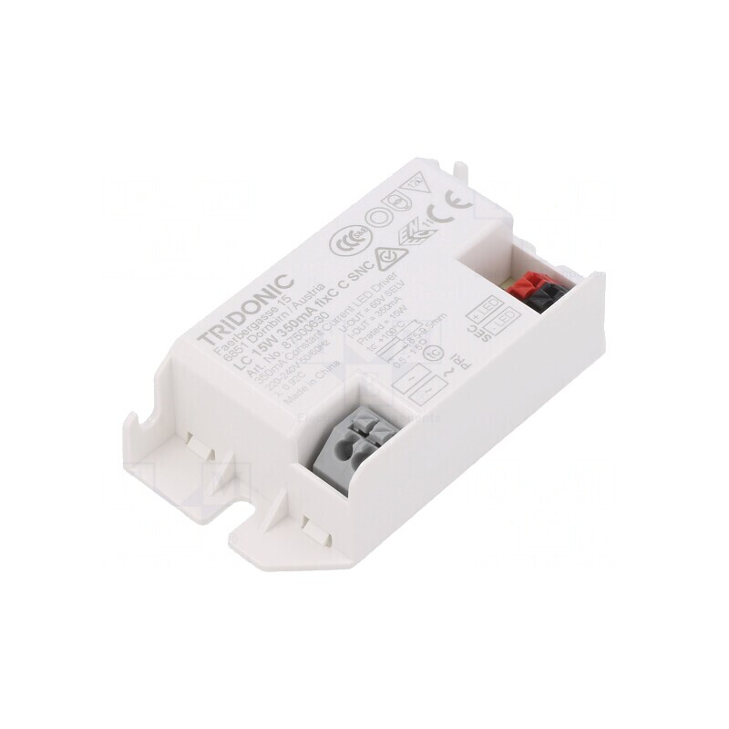 Alimentator LED 15W 350mA 30-42.8V | Electronic-mag.ro | Componente Electronice