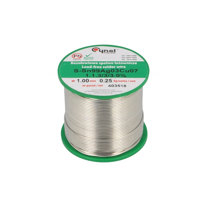 Sârmă de Lipit Fără Plumb 1mm 250g | Electronic-mag.ro | Componente Electronice