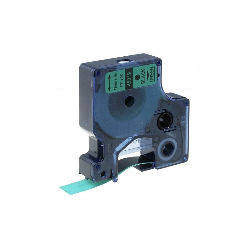 Bandă Verde 12mm 7m Scris Negru | Electronic-mag.ro | Componente Electronice
