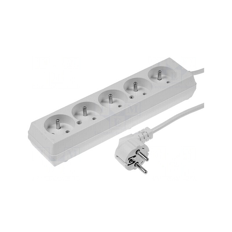 Prelungitor Electric 10m 5 Prize Alb 16A | Electronic-mag.ro | Componente Electronice