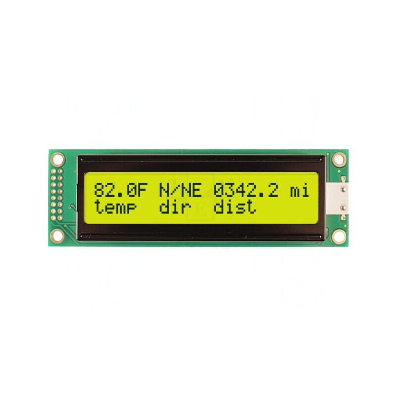LCD Alfanumeric 20x2 Galben-Verde LED | Electronic-mag.ro | Componente Electronice