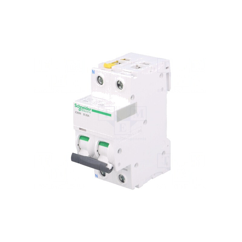 Întrerupător de supracurent 20A 400V 6kA 1P+N | Electronic-mag.ro | Componente Electronice
