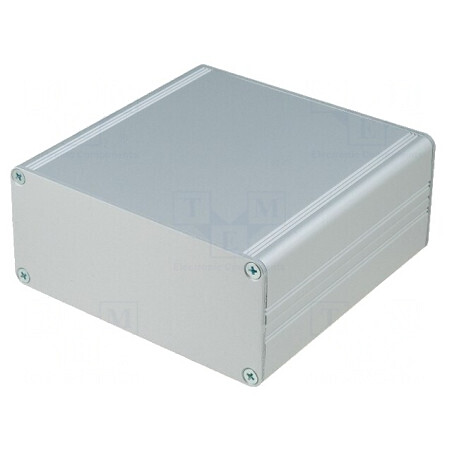 Carcasă aluminiu gri 105x100x46 mm | Electronic-mag.ro | Componente Electronice
