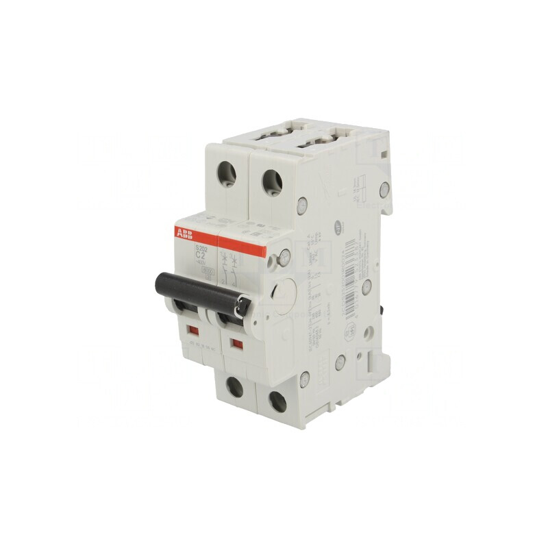 Întrerupător de Supracurent 2A 2 Poli 230/400VAC 6kA | Electronic-mag.ro | Componente Electronice