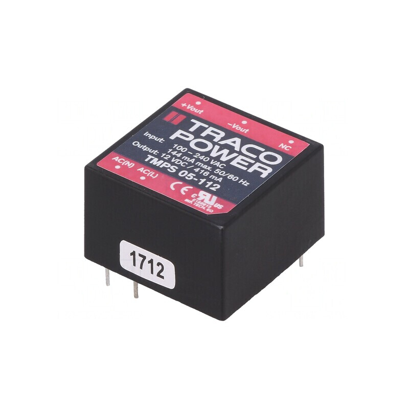 Convertor AC/DC 5W 12VDC TMPS 05-112 | Electronic-mag.ro | Componente Electronice