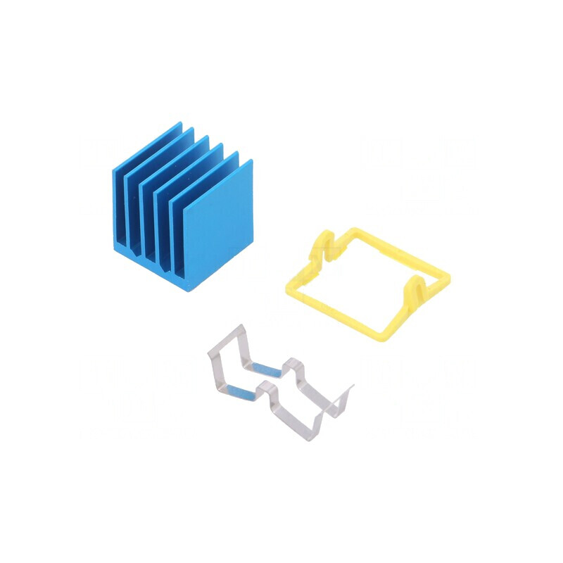 Radiator extrudat cu aripioare BGA albastru 17x17mm | Electronic-mag.ro | Componente Electronice