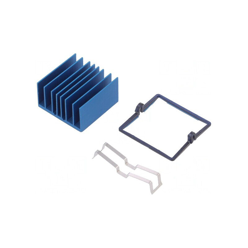 Radiator extrudat cu aripioare BGA albastru 31x31mm | Electronic-mag.ro | Componente Electronice