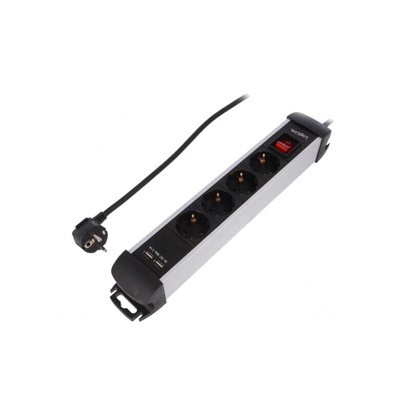 Prelungitor cu 6 prize, 1,5m, 250VAC 16A | Electronic-mag.ro | Componente Electronice
