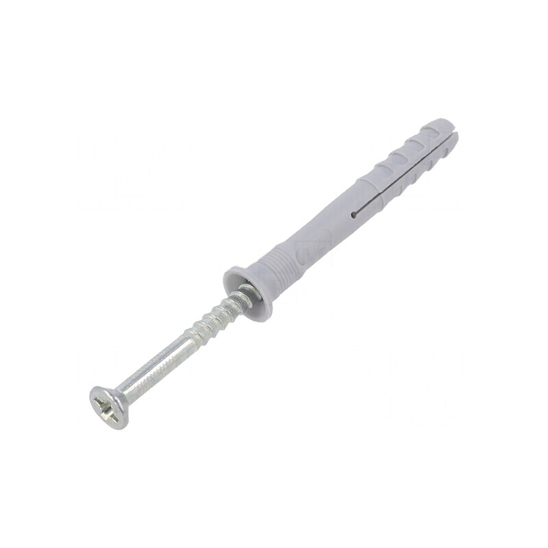 Plastic Anchor with Screw 6x60 Zinc-Plated Steel 100pcs | Electronic-mag.ro | Componente Electronice