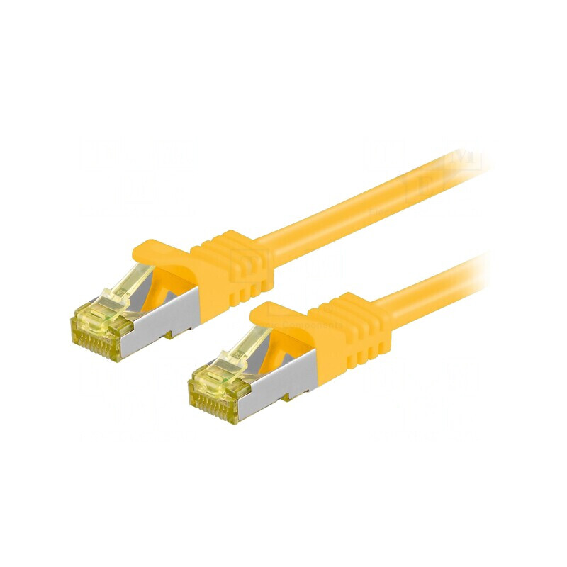 Patch Cord S/FTP Cat6a Cupru LSZH Galben 20m | Electronic-mag.ro | Componente Electronice