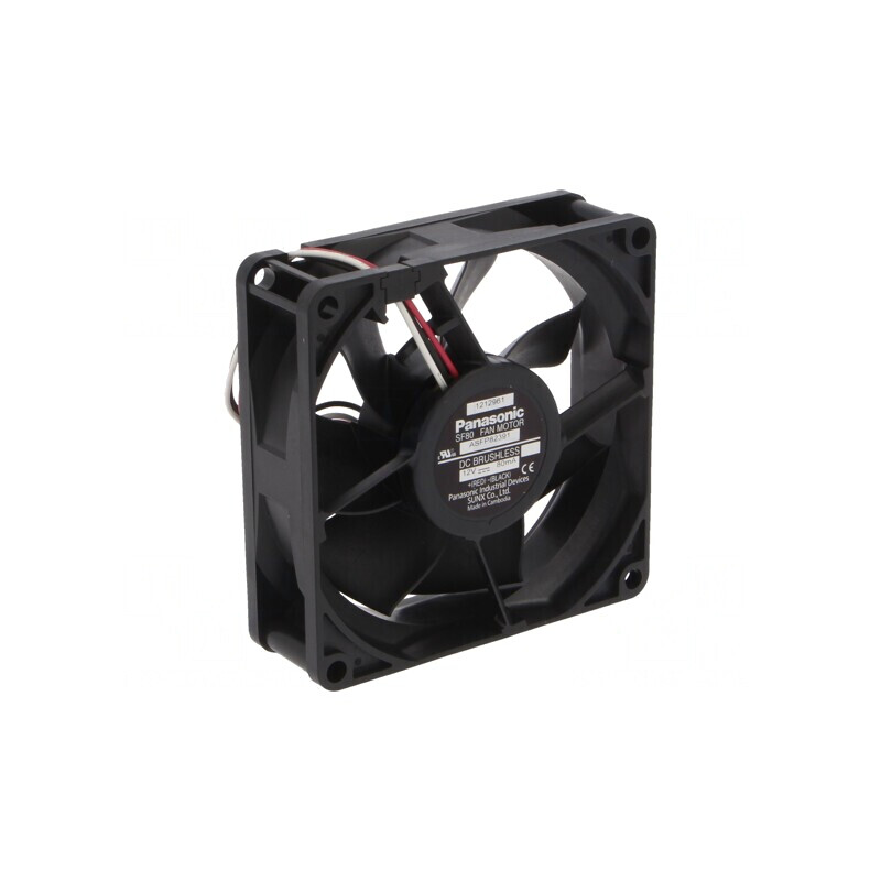 Ventilator axial DC 12V 80x80x25mm 51,6m3/h 22dBA cu bilă | Electronic-mag.ro | Componente Electronice