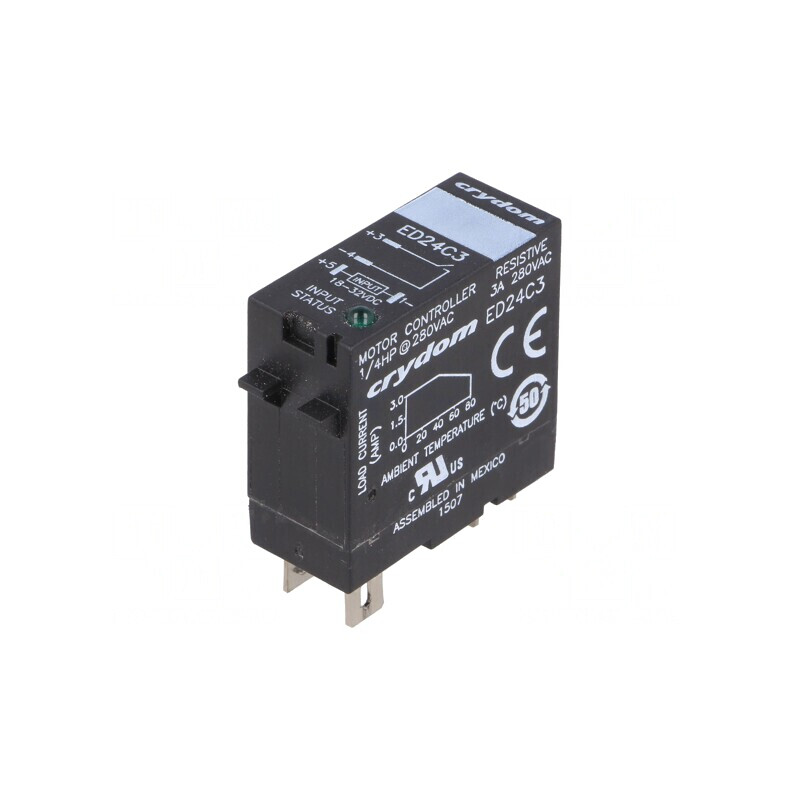 Releu semiconductor 18-32VDC 3A 24-280VAC cu soclu ED24C3 | Electronic-mag.ro | Componente Electronice