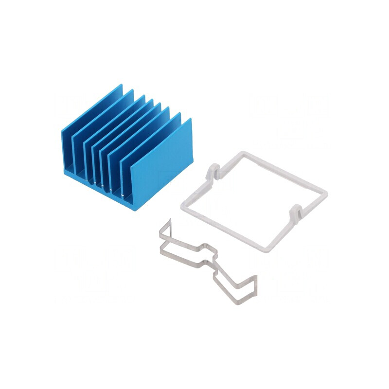 Radiator extrudat cu aripioare BGA albastru 29x29mm | Electronic-mag.ro | Componente Electronice