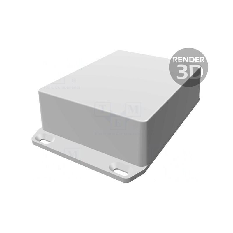 Carcasă Universală Neagră 94x119x37mm cu Lame de Fixare | Electronic-mag.ro | Componente Electronice