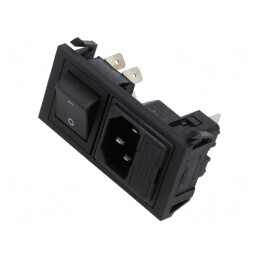 Conector Alimentare AC Soclu Tată 10A 250V | Electronic-mag.ro | Componente Electronice