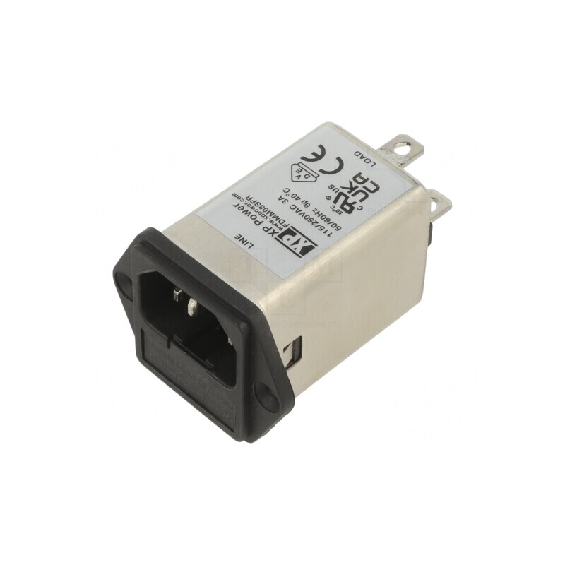 Conector Alimentare AC Soclu Tată 3A 250VAC IEC 60320 2,5mH | Electronic-mag.ro | Componente Electronice