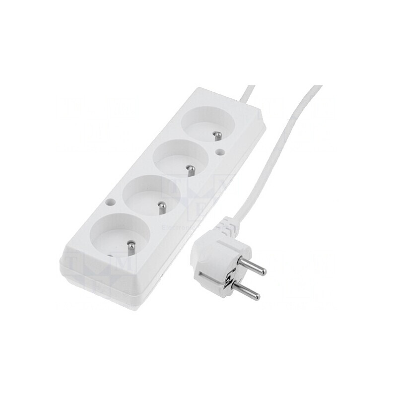 Prelungitor 4 Prize Alb 10m 16A | Electronic-mag.ro | Componente Electronice
