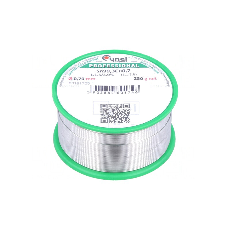 Sârmă de lipit fără plumb 0,7mm 250g | Electronic-mag.ro | Componente Electronice