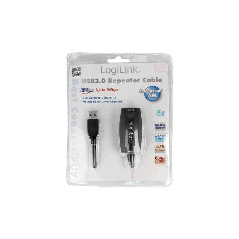 Repeater USB 3.0 5m Negru | Electronic-mag.ro | Componente Electronice