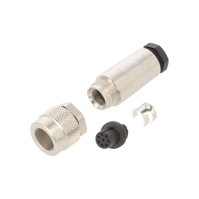 Conector M9 Mufă Mamă Aurit IP67 125V 8 PIN Pe Cablu | Electronic-mag.ro | Componente Electronice