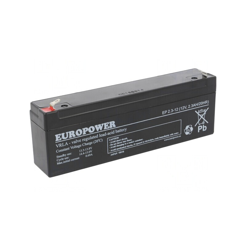 Baterie plumb-acid 12V 2,3Ah AGM fără întreținere | Electronic-mag.ro | Componente Electronice Baterie plumb-acid 12V 2,3Ah AGM fără întreținere | Electronic-mag.ro | Componente Electronice
