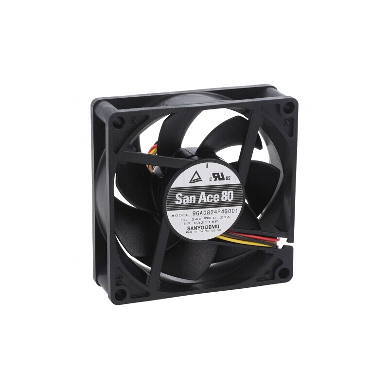 Ventilator DC Axial 24V 80x80x25mm 114.6m3/h 45dBA | Electronic-mag.ro | Componente Electronice