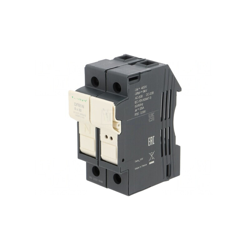 Suport Siguranță Șină DIN 1N DF81N | Electronic-mag.ro | Componente Electronice