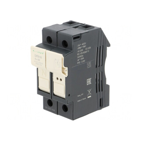 Suport Siguranță Șină DIN 1N DF81N | Electronic-mag.ro | Componente Electronice