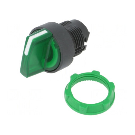 Comutator rotativ 22mm cu LED verde IP66 | Electronic-mag.ro | Componente Electronice