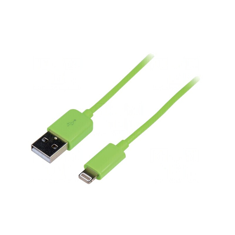 Cablu USB 2.0 Apple Lightning 1m Verde | Electronic-mag.ro | Componente Electronice