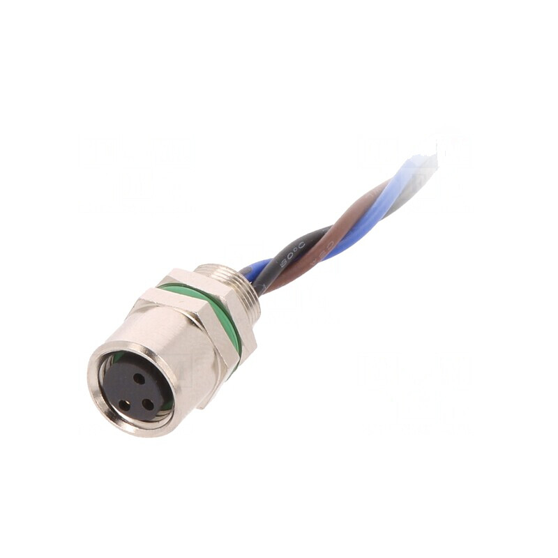 Conector Panou M8 Mamă 3 PIN-uri cu Piuliță Spate | Electronic-mag.ro | Componente Electronice
