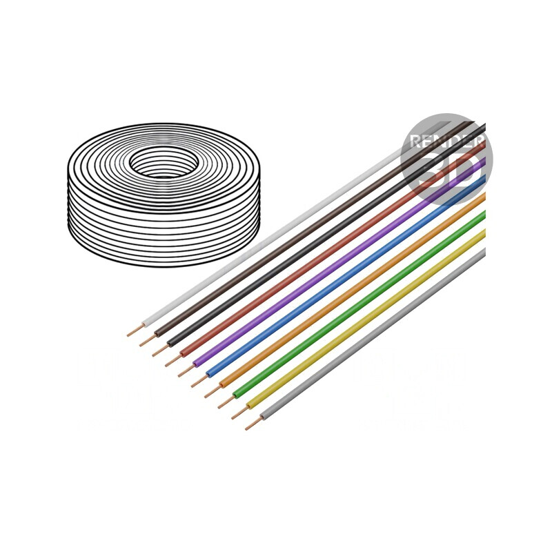 Cablu litat Cu 0,04mm2 PVC 60V 10m 10buc. | Electronic-mag.ro | Componente Electronice